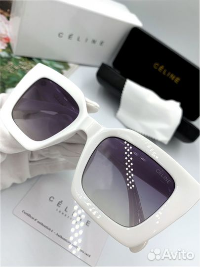 Солнцезащитные очки Celine белые