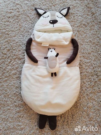 Кашемировый конверт для малыша кенгуренок