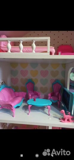 Кукольный домик с мебелью большой