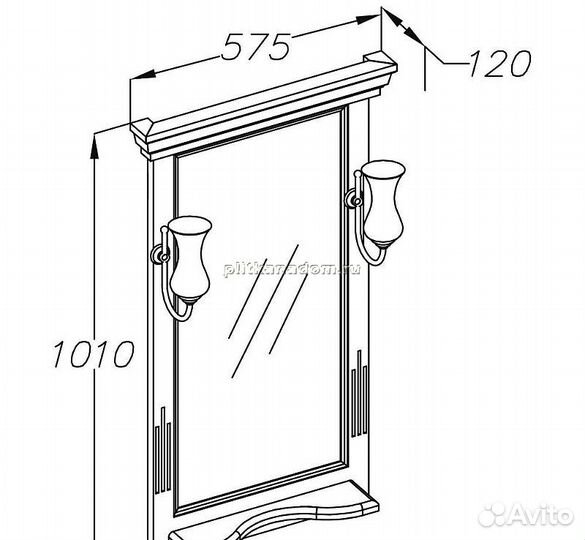 Opadiris Риспекто 00-00005764 Зеркало белое