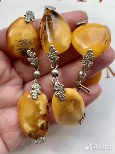 Колье янтарь Дубок коллекционное СССР