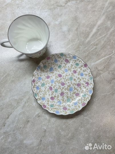 Кофейная пара лфз рисунок хризантема