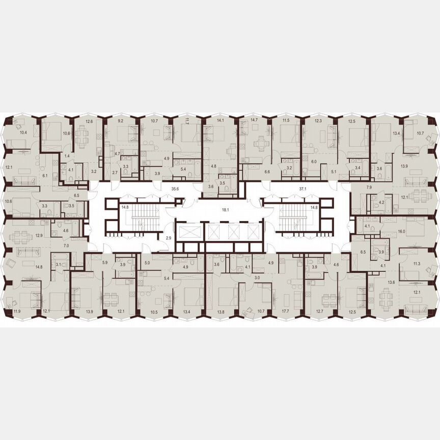 3-к. квартира, 52,5 м², 3/28 эт.