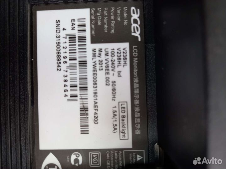 Монитор Acer al1716a