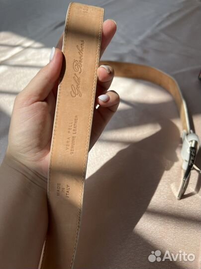 Ремень из кожи крокодила Lavorato A Mano Италия