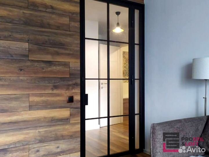 Стеклянная перегородка для зонирования