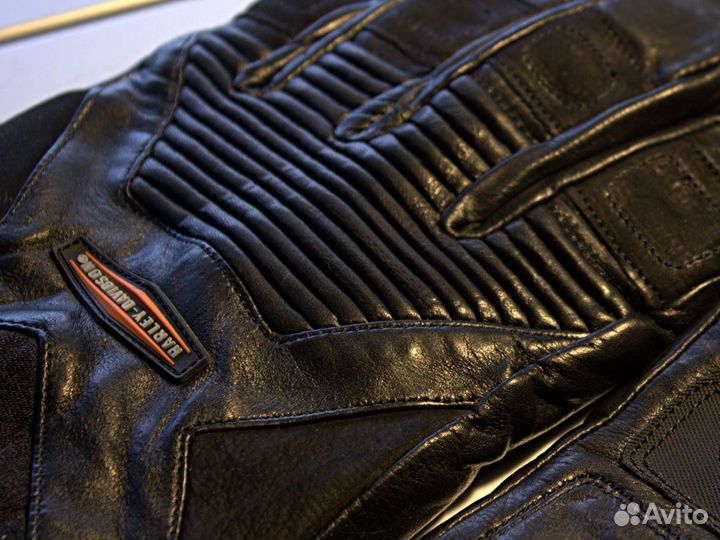 Кожанные мотоперчатки HD с подогревом