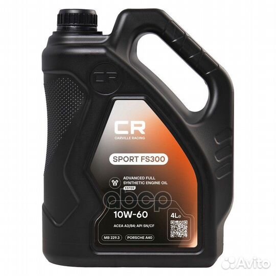 Масло моторное 10W60 carville racing 4л sport