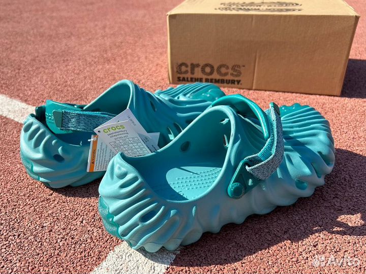 Crocs шлепки женские в голубом цвете, размер 35-40