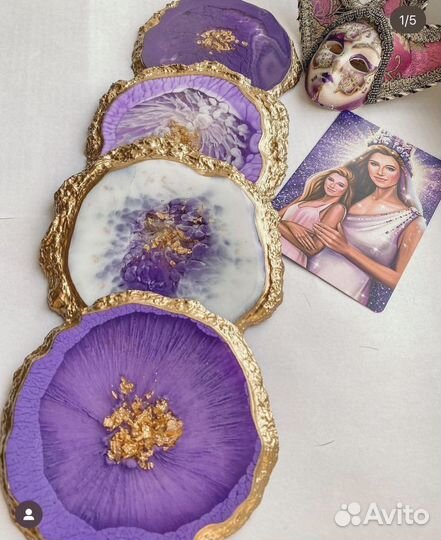 Подстаканники из эпоксидной смолы