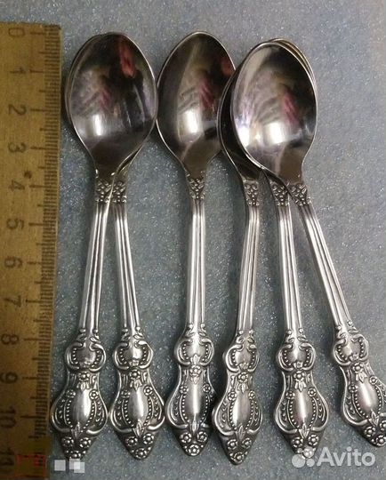 Красивые кофейные ложки мельхиор СССР