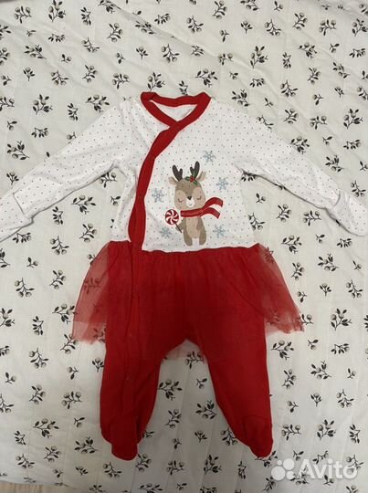 Хлопковый комбинезон новогодний