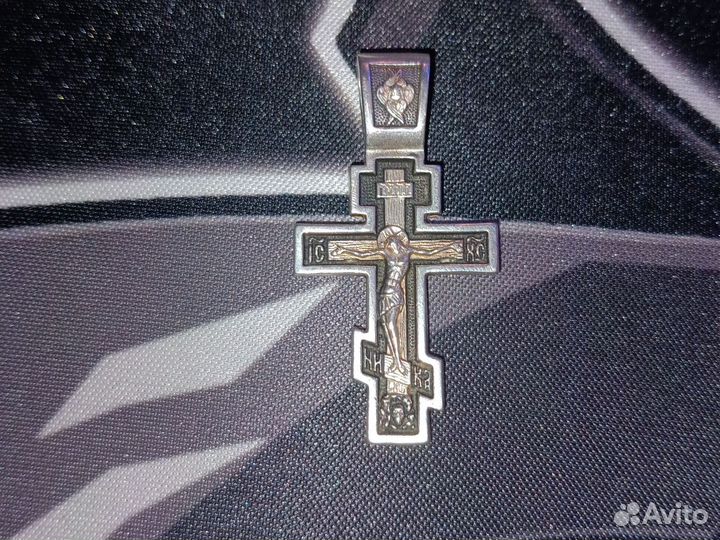 Цепь и крест серебро