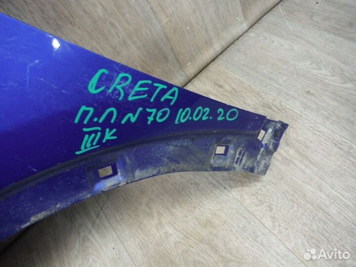 Крыло переднее левое (№70) Hyundai Creta 2018