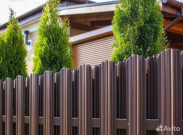 Штакетник, евроштакетник с установкой
