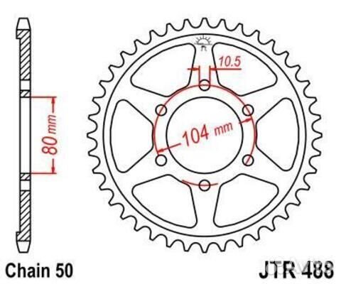 Звезда ведомая JTR488 44