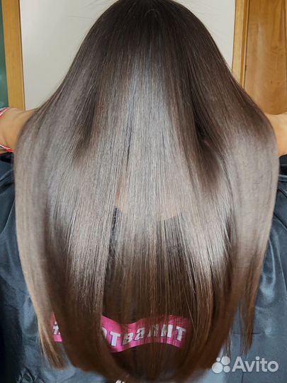 Кератиновое выпрямление волос