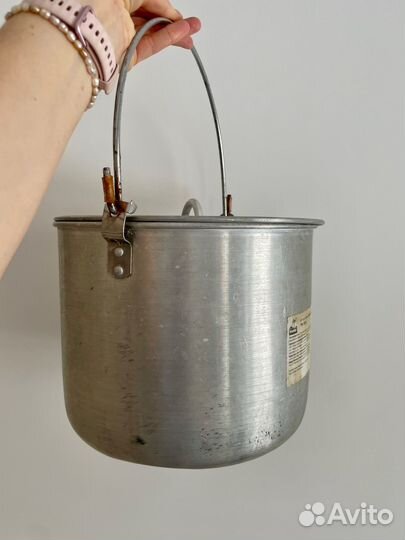 Кастрюля алюминиевая с крышкой 9 литров