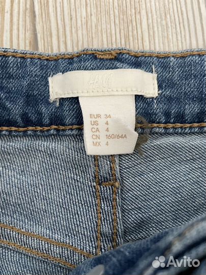 H&M Шорты джинс удлиненные синие EUR 34 XS
