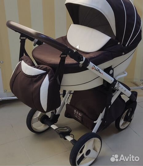 Коляска Лонекс 3 в 1 коричневая