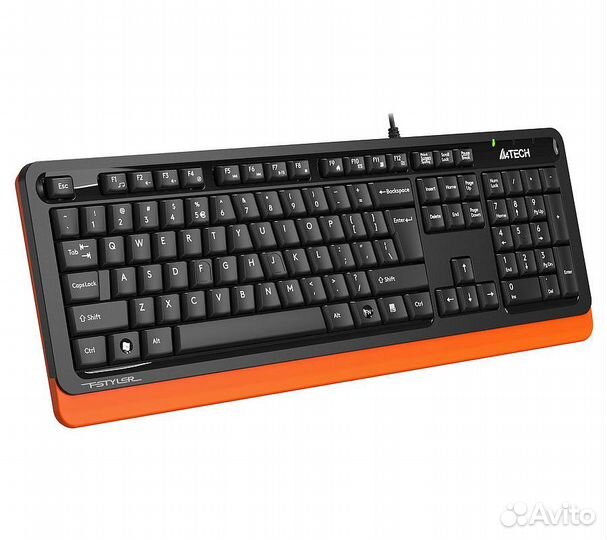 Клавиатура A4Tech Fstyler FKS10, черный/оранжевый