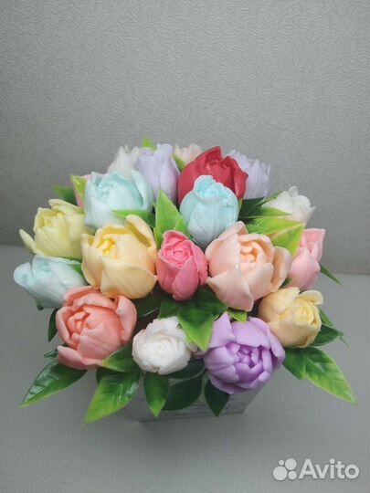 Букет цветов из мыла
