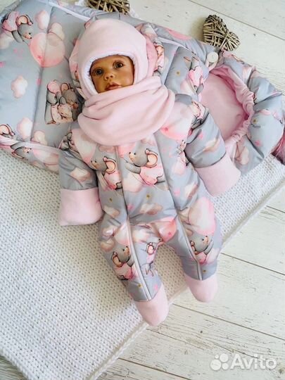 Конверт на выписку / комбинезон зимний весенний