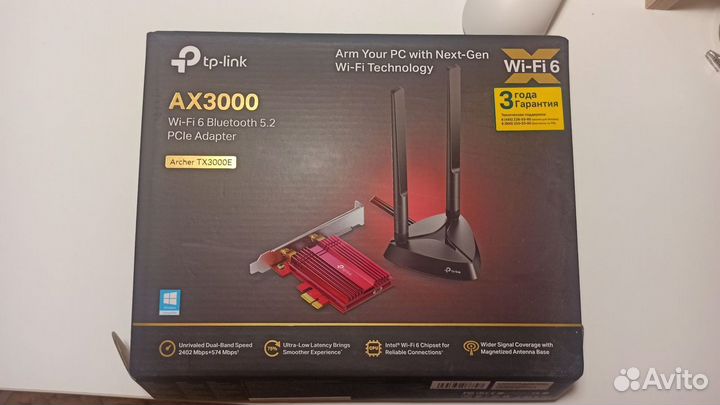 Wifi адаптер TP-Link archer tx3000e с Bluetooth