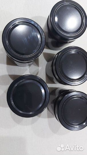 Набор баночек из коричневого стекла 5 шт