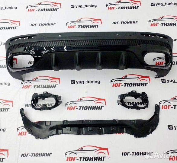 Диффузор GLB-class X247 в стиле GLB45 AMG Mercedes