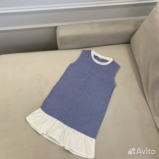 Платье летнее хлопковое с рюшами и воланами