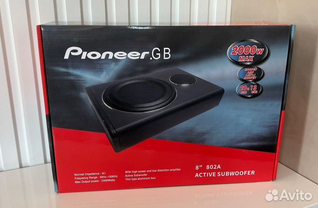 Активный сабвуфер под сиденье pioneer 802a купить в Ростове-на-Дону | Авито