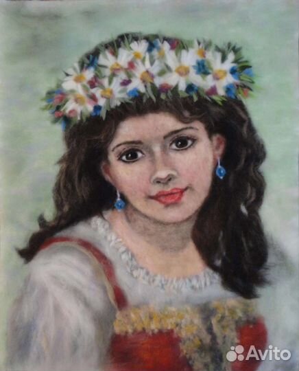 Картина из шерсти