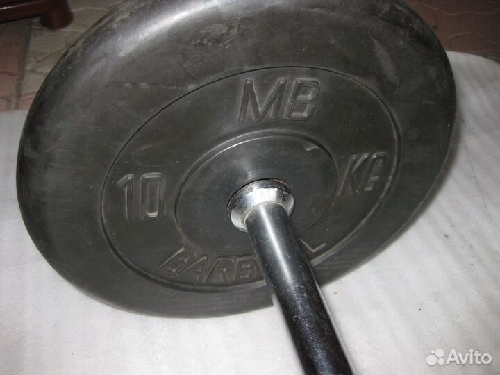 Продам штангу с обрезин.блинами 40.5;43;39,35 кг