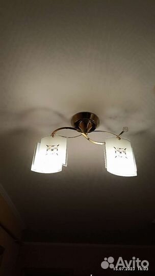 Люстра потолочная бу