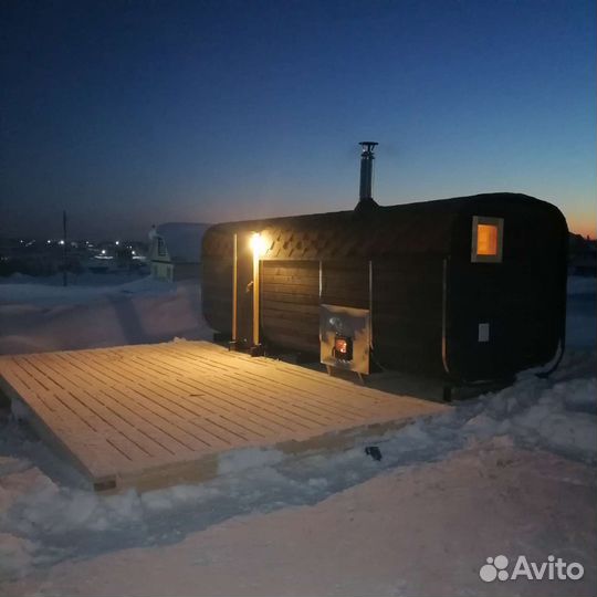 Баня-бочка квадро 6 м