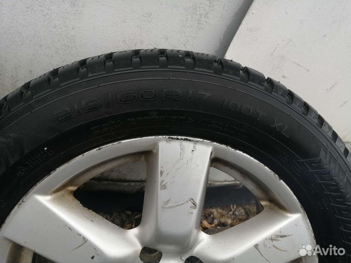 Колеса на Nissan x trail r17, шипованные