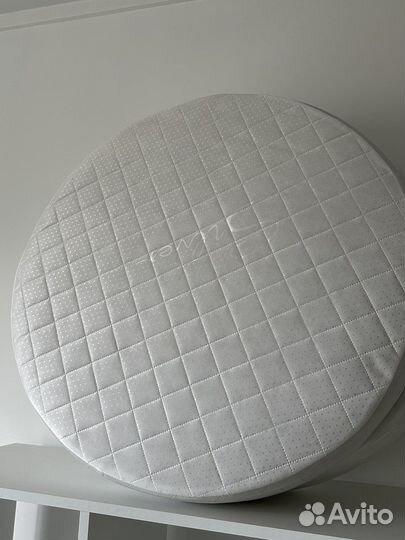 Матрас круглый 75см с чехлом и простынями