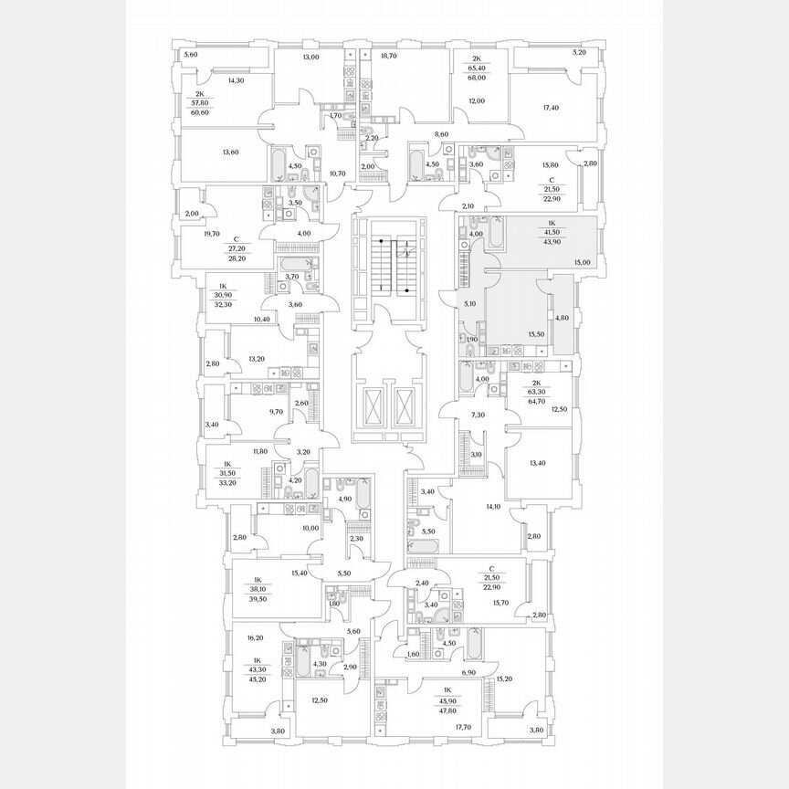 1-к. квартира, 43,7 м², 3/13 эт.
