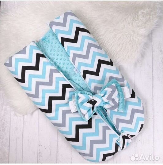 Конверт на выписку + вставка из овчины + шапочка +