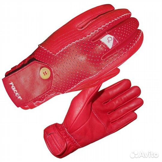 Перчатки racer milano женские rot/red (Размер: L)