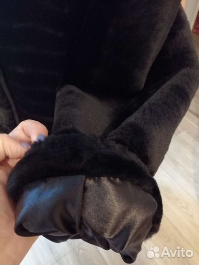 Шуба мутоновая с капюшоном 52 54