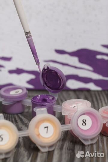 Картина по номерам, 40на50, девушка с перьями