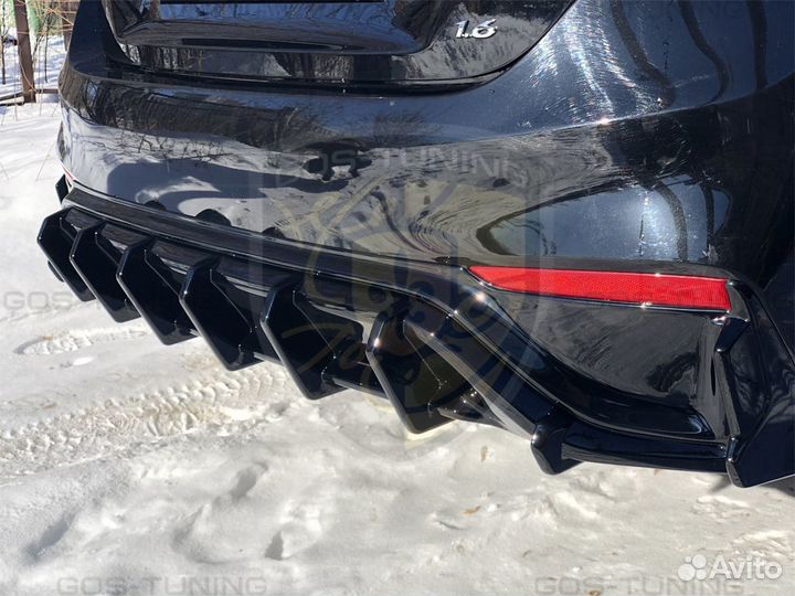 Диффузор заднего бампера Хендай Солярис 2