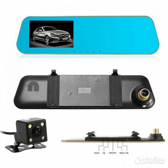 TDS TS-CAR 12(69) автовидеорегистратор зеркало