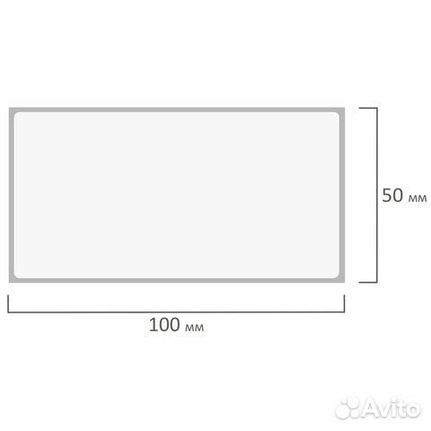 Этикетка термоэко (100х50 мм), 500 этикеток в роли