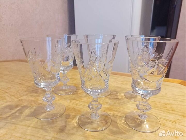 Фужеры хрустальные (6 шт) СССР
