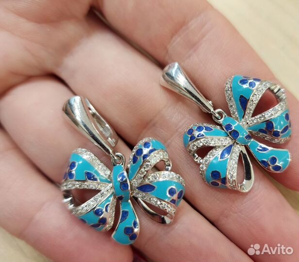 Серьги серебро Kabarovsky