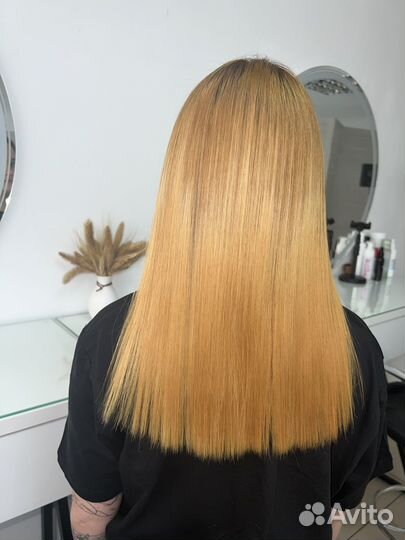 Кератиновое выпрямление волос