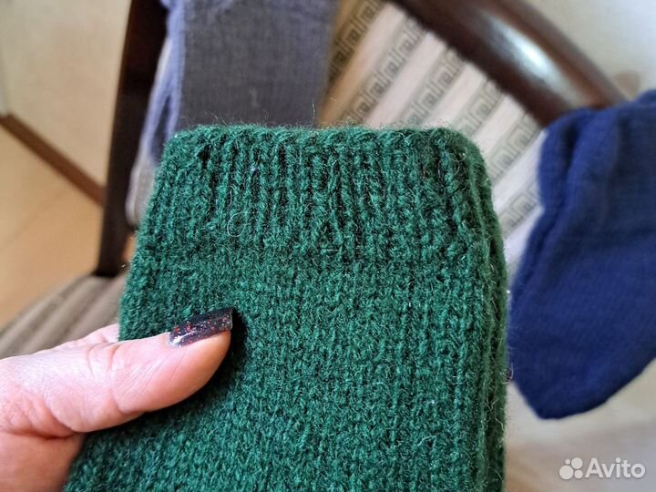 Носки ручной вязки шерстяные